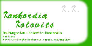 konkordia kolovits business card